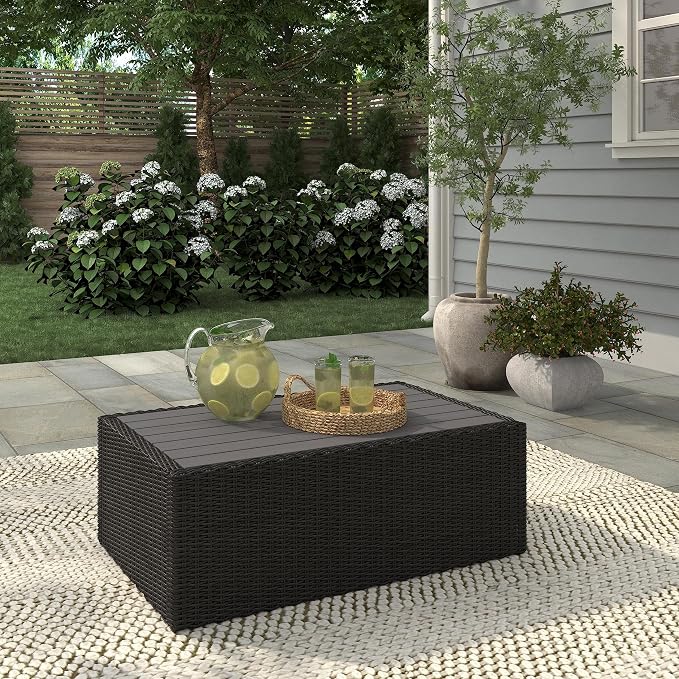 Glenwillow Home Portland Outdoor Rectangular Coffee Table