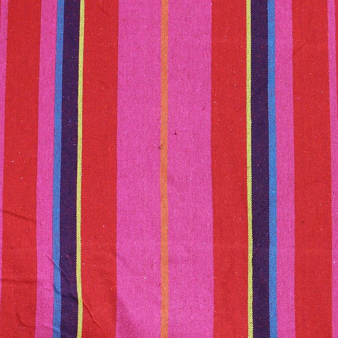 Northlight 32816539 Red 59" x 78" Yellow and Pink Striped Poly Cotton Hammock