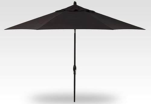 Treasure Garden Octagonal 9ft Patio Umbrella - Outdoor Furniture Market Umbrella – Auto Tilt – Black Aluminum Frame (O’bravia2, Black)