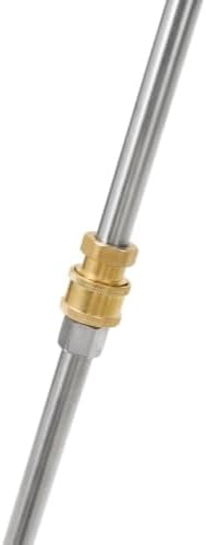 Dapper Supply 15 in. Pressure Washer Surface Cleaner in Stainless Steel w/Wheels, 4000 Max PSI, 3/8" Connector & 2 Extension Wands. Ideal for Driveways, Sidewalks, Patios, Decks