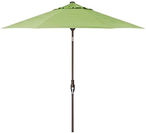 9-Foot Treasure Garden (Model 810) Deluxe Auto-Tilt Market Umbrella with Bronze Frame and Obravia2 Fabric: Kiwi