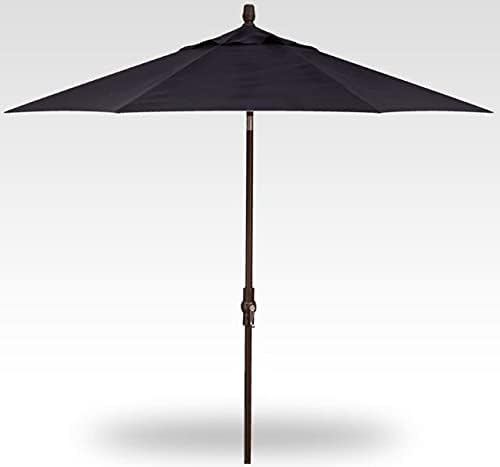 Treasure Garden 9-Foot Starlux Deluxe Collar-Tilt Market Umbrella with Bronze Frame and Obravia2 Fabric: Navy