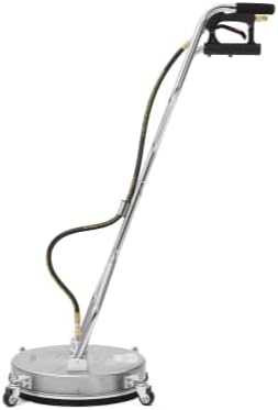 Dapper Supply 18 in. Pressure Washer Surface Cleaner in Stainless Steel w/Handles & Wheels, 4350 Max PSI, 3/8" Connector & 2 Adapters Ideal for Driveways, Sidewalks, Patios, Decks