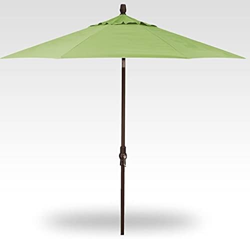 Treasure Garden 9-Foot Starlux Deluxe Collar-Tilt Market Umbrella with Bronze Frame and Obravia2 Fabric: Kiwi