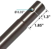 YardGrow Replacement Umbrella Lower Pole for Patio Umbrella, with Bullet Buckle, with bullet buckle