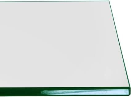 Dulles Glass 36 inch Square Glass Table Top - Tempered - 1/4" Thick Glass Surface, Safe Flat Polished, Eased Corners, Multipurpose for Dining Table, Patio, Coffee and End Table