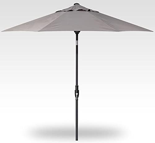 Treasure Garden Deluxe Auto-Glide Tilt Market Umbrella, 9ft - Outdoor Patio, Deck, Pool, Backyard Stand Alone Umbrella - Octagon, Heavy Duty w/Black Frame & Obravia2 Fabric (Boulder)