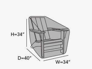Covermates Classic Square Adirondack Chair Cover – 12-Gauge Vinyl Weather-Resistant Patio & Garden Chair Protector with Elastic Hem & Mesh Vent, 34W x 40D x 34H, Green
