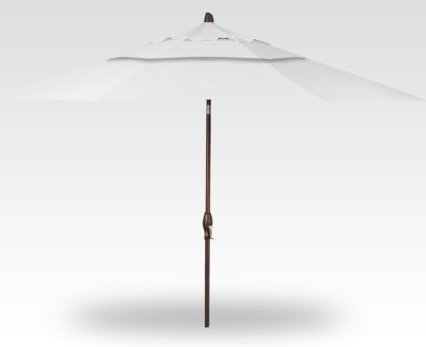 Treasure Garden 11ft Patio Umbrella – Outdoor Market Umbrella – Deluxe Auto-Tilt – Bronze Aluminum Frame (Sunbrella, Natural)