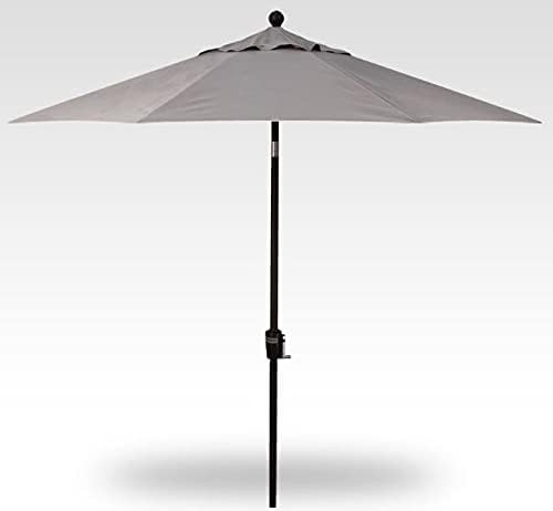 Treasure Garden 7.5ft Patio Umbrella – Outdoor Market Umbrella – Push Button Tilt – Black Aluminum Frame (O’bravia, Boulder)