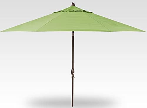 Treasure Garden Deluxe Auto-Tilt Octagon Market Umbrella, 9ft - Outdoor Patio, Deck, Pool, Backyard Stand Alone Umbrella - Heavy Duty w/Bronze Frame & Obravia2 Fabric (Kiwi)
