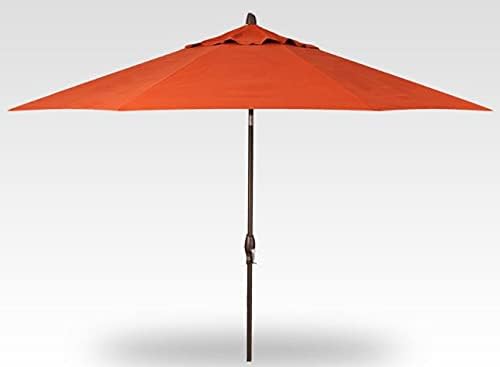 Treasure Garden Octagonal 9ft Patio Umbrella - Outdoor Furniture Market Umbrella – Auto Tilt – Bronze Aluminum Frame (O’bravia2, Sunset)