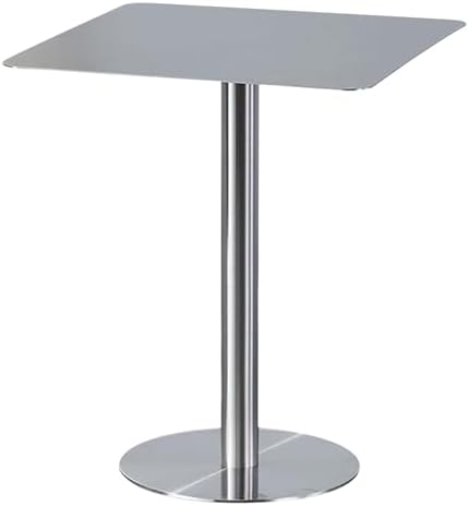 Modern Industrial Small Dining Table for Outdoor Bistro & Cafe, Easy Clean Bar Table, 40x40x95cm, Perfect for Bubble Tea Shops & Restaurants, Quick Assembly