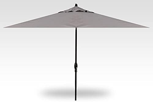 Treasure Garden 8 x 10 ft Patio Umbrella - Rectangular Market Umbrella – Auto Tilt – Black Aluminum Frame (Obravia2, Boulder)
