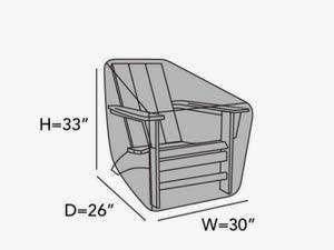 Covermates Classic Square Adirondack Chair Cover – 12-Gauge Vinyl Weather-Resistant Patio & Garden Chair Protector with Elastic Hem & Mesh Vent, 30W x 26D x 33H, Green