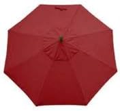 California Umbrella Replacement Canopy Cover in Pacifica Burgundy Umbrella, 9' Round