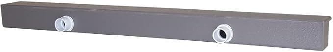 Tomaso 48" ABS Waterfall Cascading Sheer Descent Water Feature Spillway Pool Spa Wall Mount - Gray Plastic (48")