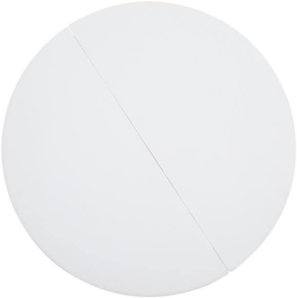 PRO&Family 120 Cm White Outdoor Table Bi-Folding Tables Outdoor Table Folding Tables White Table Plastic Card Table Fold in Half White Folding Table Round Bifold Round Table Outdoor Tables