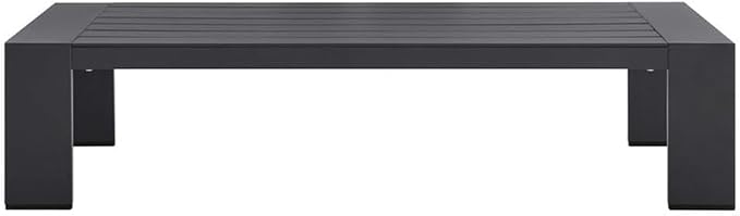 Modway Tahoe Aluminum Outdoor Patio Coffee Table in Gray