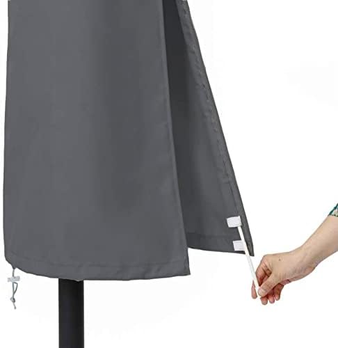 Umbrella Cover for 6ft to 9ft Patio Umbrellas, Waterproof and Durable Market Umbrella Cover with Zipper and Rod