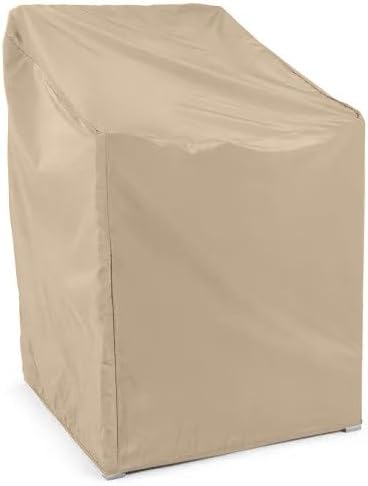 Covermates Classic Outdoor Chair Cover – Lightweight Weather-Resistant Patio Chair Cover with Elastic Hem & Mesh Vent, Protects Patio, Dining & Lounge Chairs, 34W x 40D x 40H, Classic Tan