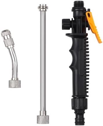 Rengue 2-in-1 High Pressure Washer, Materials, Jet and Fan Nozzles, 11.8in or 18.9in, for Home Garden 2-in-1 High Pressure Washer, ABS Alloy Copper Nan Household Appliances (48cm)