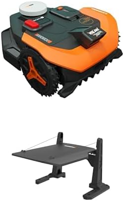 Bundle of WORX Landroid Vision Cloud Robot Lawn Mower, No Perimeter Wire Robot Mower for 1/2 Acre, WR320 + WORX Robotic Lawn Mower Garage, Weatherproof Mower Storage Garage for Vision Cloud, WA0828