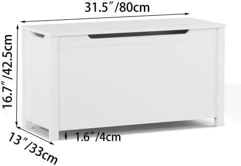 LICOME 30 Gallon Outdoor Storage Deck Box - Weather Resistant, Easy Assembly (White-Storage-Box)