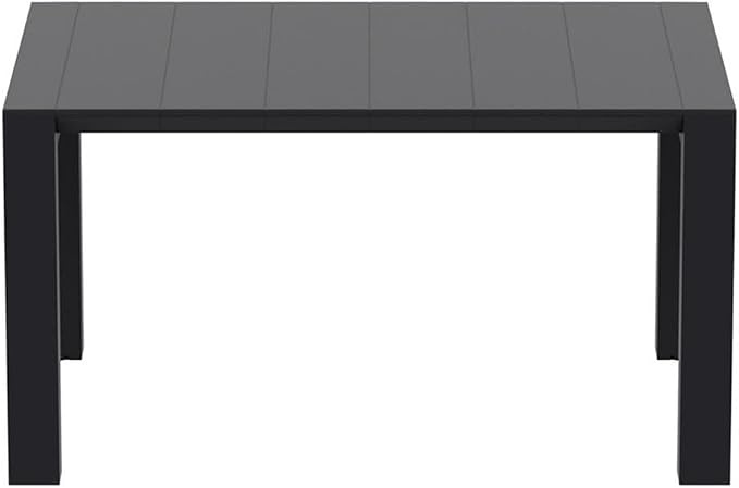 Compamia Vegas 55" Extendable Patio Dining Table in Black, Commercial Grade