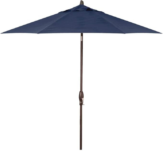 Treasure Garden 9-Foot Starlux Deluxe Collar-Tilt Market Umbrella with Bronze Frame and Sunbrella Fabric: Navy (Includes 3 Year Extended Frame Warrantee), 9-FT Starlux Collar-Tilt