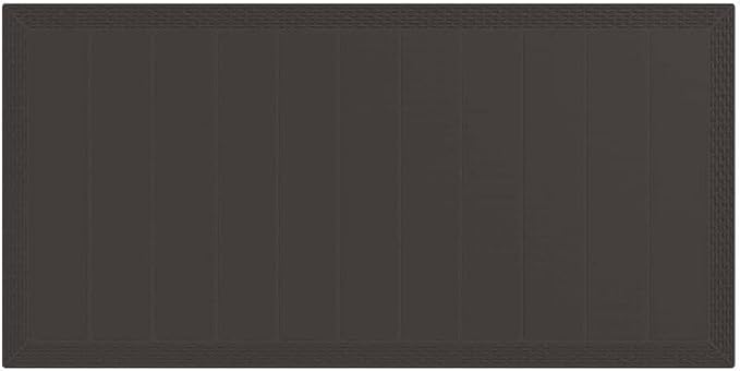 BOWERY HILL Contemporary Poly Rattan Garden Dining Set, Brown Finish, Lightweight and Durable Design, Foam Cushions, Seats 8, Rectangular Patio Dining Set for Outdoor Entertainment