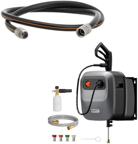 Giraffe Tools Grandfalls Pressure Washer G20B PRO, 2400 PSI 2.0 GPM, Wall Mounted Pressure Washer with 65FT Hose and Leader Hose 5ft x 5/8"