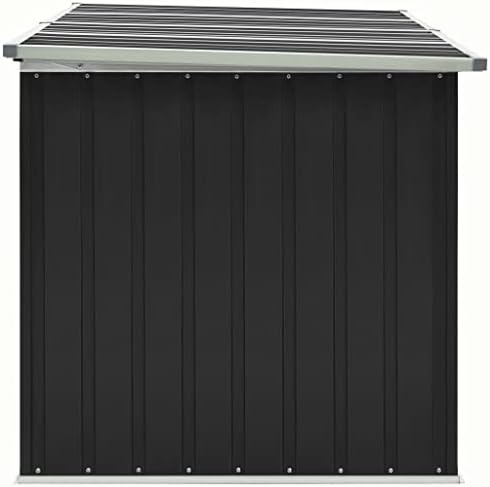 Garden Storage Box, Galvanized Steel Outdoor Container for Patio and Garage Organization, Durable Lid for Pool and Lawn Use, Ideal for Deck and Furniture Storage