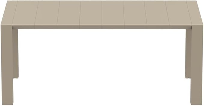 Compamia Vegas 86" Extendable Patio Dining Table in Dove Gray, Commercial Grade
