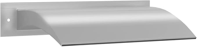 Stainless Steel Pool Fountain, 17.7-inch Rectangular Waterfall Spillway for Inground Pools, Garden Ponds, and Outdoor Water Features, Matte Finish, Silver