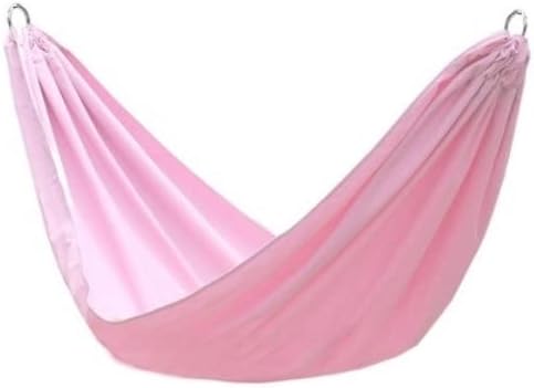 Portable Hammocks Rollover Prevention Yard Garden Backyard Canvas Fabric Hammocks Hanging Swing Bed for Patio Travel Hiking Hamac Hammock for Outdoor(Pink)