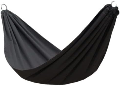 Portable Hammocks Rollover Prevention Yard Garden Backyard Canvas Fabric Hammocks Hanging Swing Bed for Patio Travel Hiking Hamac Hammock for Outdoor(Black)