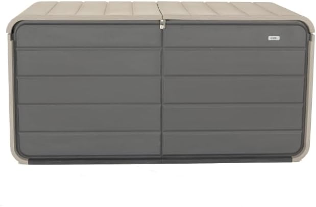 260 Gallon Large Plastic Deck Box, Waterproof Patio Outdoor Storage Box