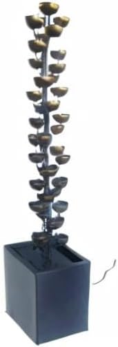 Stacked Cups Cascading Outdoor Garden Fountain - 74"