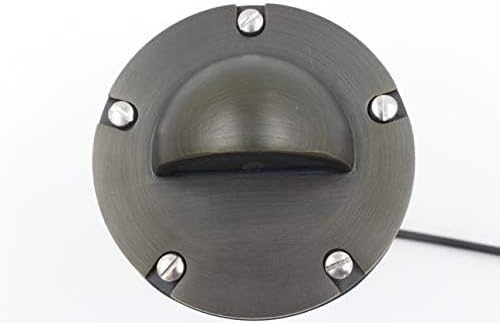 Ironsmith Lighting Products Half Moon Style Solid Brass Cover Kit for In Ground Well Light Bulbs Fixture - Stainless Steel Screws and Rubber Gasket Included - Light Fixture Body Not Included