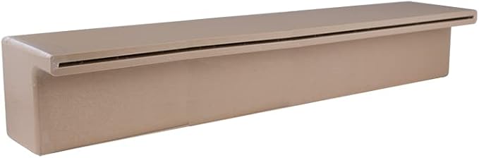 Tomaso 24" ABS Waterfall Cascading Sheer Descent Water Feature Spillway Pool Spa Wall Mount - Tan Plastic (24")