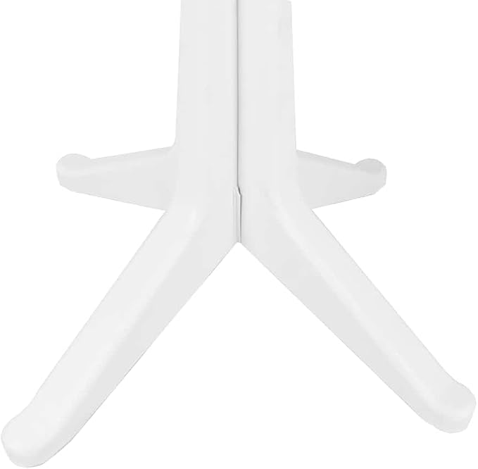 28 in White Square Outdoor Dining Table, Weather-Resistant Matte Plastic Patio Table for Garden Balcony or Small Backyard Gatherings