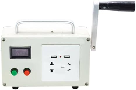Emergency Hand Generator, 30W/150W/500W Portable Manual Crank Generator with Charger, LED Emergency Light, High-Power Outdoor Emergency Power Supply for Home and Travel