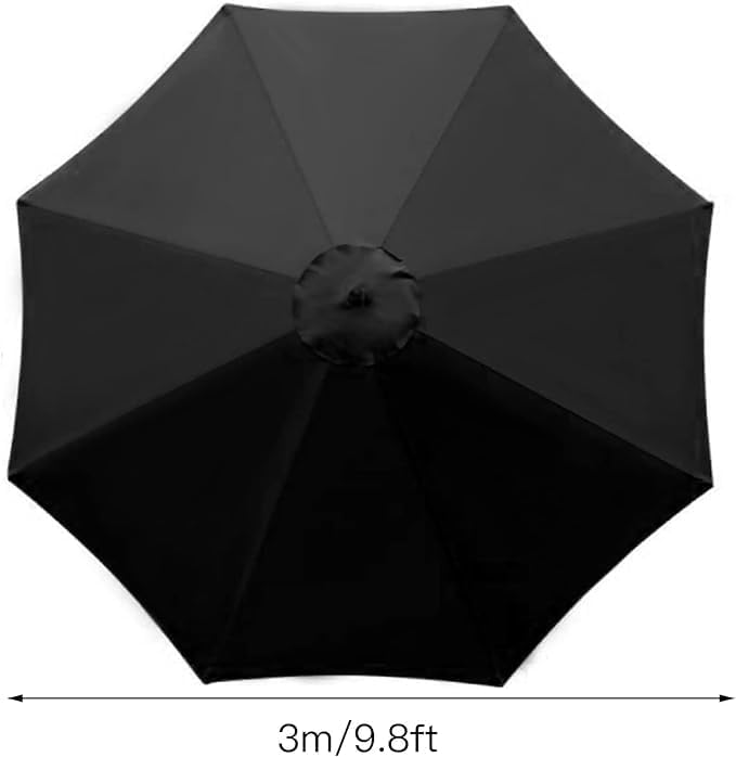 Flueyer 10Ft 8 Ribs Patio Umbrella Replacement Canopy Double-Layer Offset Cantilever Hanging Patio Umbrella Market Umbrella for Outdoor Umbrella(CANOPY ONLY)