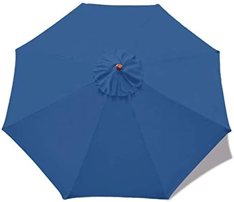 MASTERCANOPY Patio Umbrella 9 ft Replacement Canopy for 8 Ribs-Dodger Blue Canopy Only