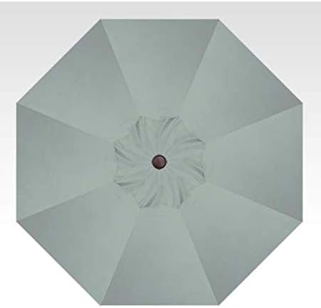 Treasure Garden Octagonal 9 ft Patio Umbrella - Outdoor Furniture Table Umbrella – Push-Button Tilt – Bronze Aluminum Frame (Obravia, Spa)
