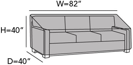 Covermates Outdoor Sofa Loveseat Cover - Water Resistant Polyester, Drawcord Hem, Mesh Vents, Seating and Chair Covers, 82W x 40D x 40H, Khaki