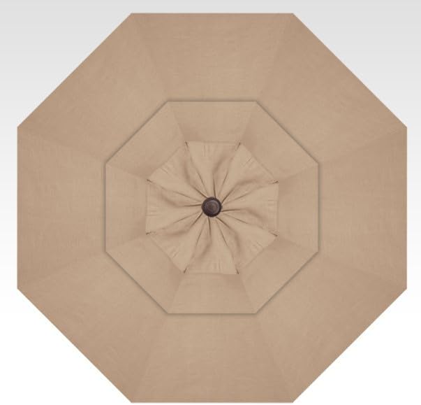 Treasure Garden Deluxe Auto-Tilt Octagon Market Umbrella, 11ft - Outdoor Patio, Deck, Pool, Backyard Stand Alone Umbrella - Heavy Duty w/Bronze Frame & Obravia2 Fabric (Sand)
