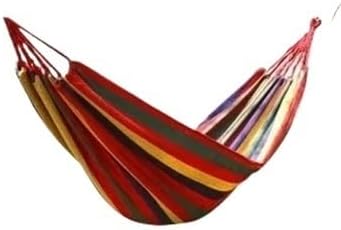 Canvas Hammock for Camping Outdoor Swing with Tree Ropes Supports 200kg Great for Garden Patio Backyard Us(190x80 red)