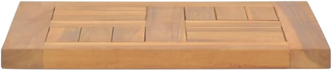 Square Table Top Solid Teak Wood, Replacement Table Top, Wooden Desk Top for Outdoor, Home, 15.7"x15.7"x1"